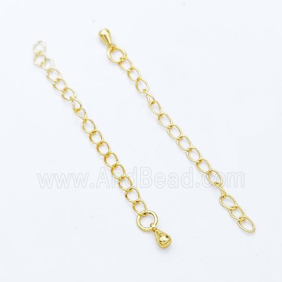 Copper Necklace Extender Gold Plated