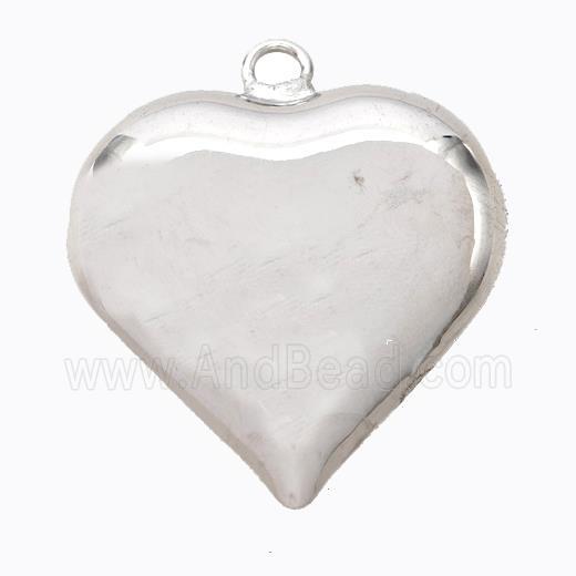 Copper Heart Pendant Hollow Platinum Plated