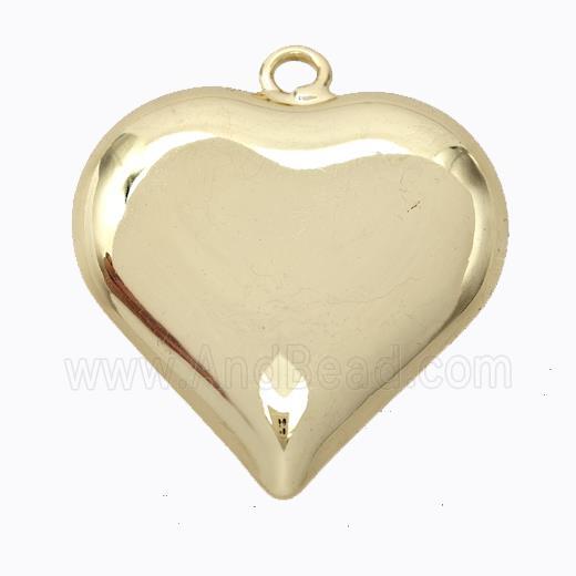 Copper Heart Pendant Hollow Gold Plated
