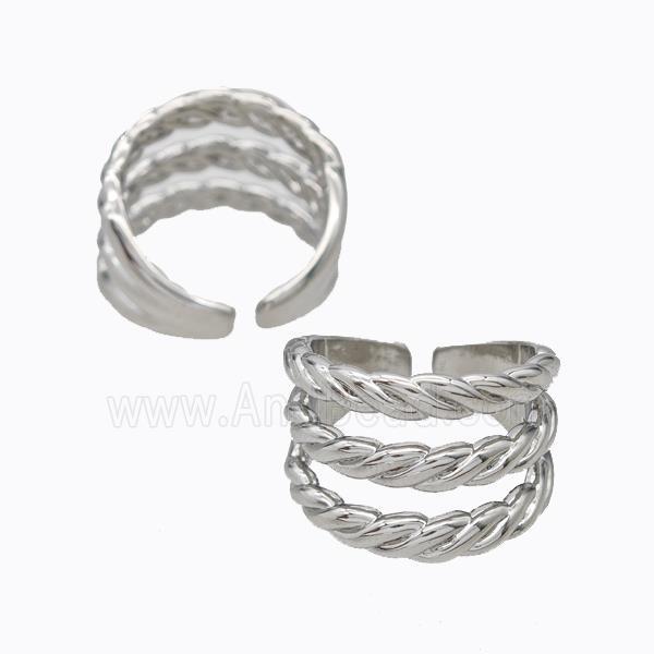 Copper Ring Platinum Plated