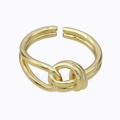 Copper Knot Ring Gold Plated