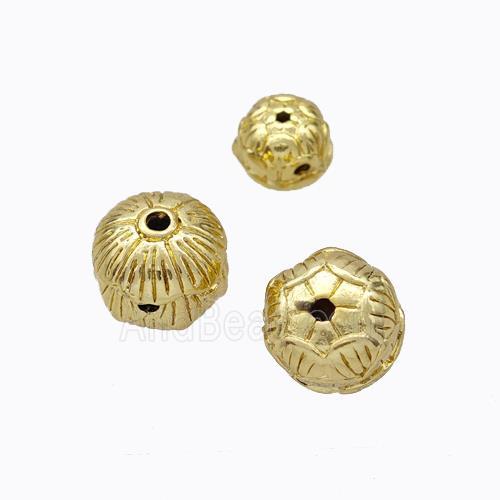 Copper Lotus Beads Gold Plated