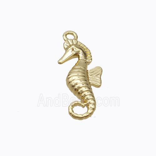 Copper Seahorse Pendant Gold Plated