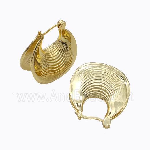 Copper Latchback Earrings Bag Gold Plated