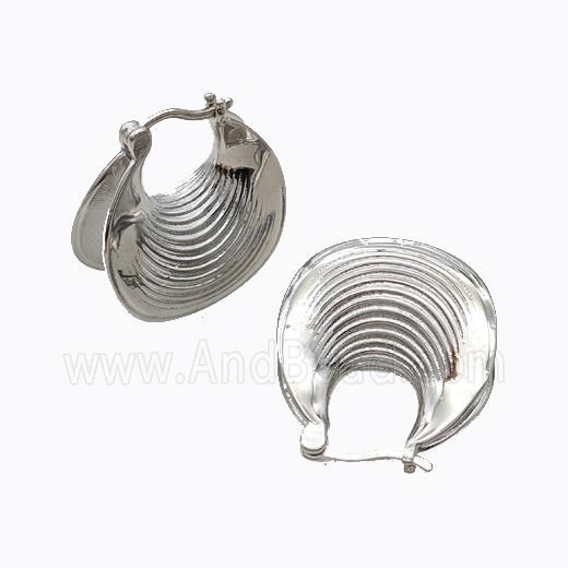 Copper Latchback Earrings Bag Platinum Plated