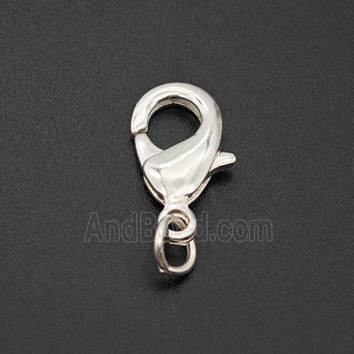 Copper Lobster Clasp Shiny Silver