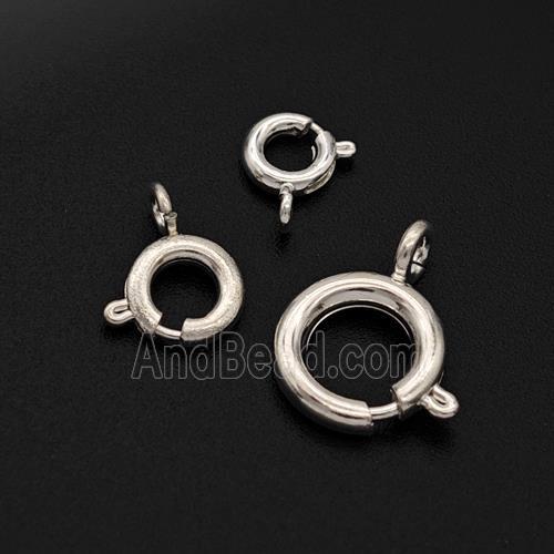 Copper Clasp Shiny Silver