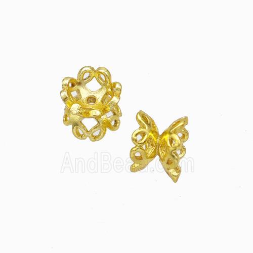Copper Beadcaps Double Gold Plated