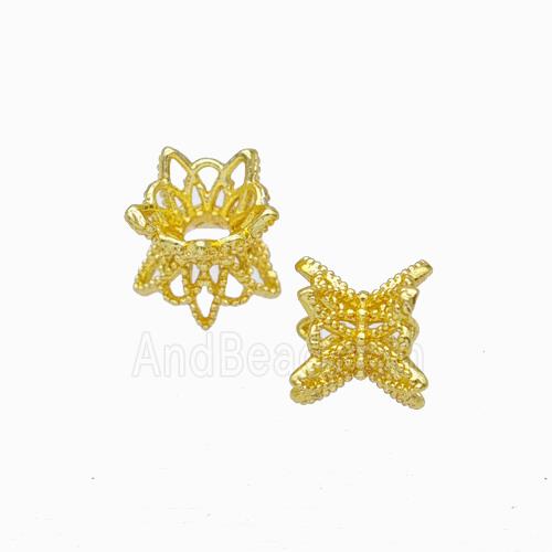 Copper Beadcaps Double Gold Plated