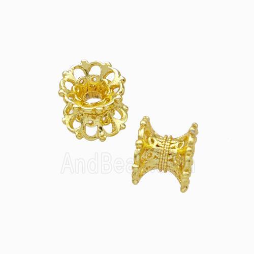 Copper Beadcaps Double Gold Plated