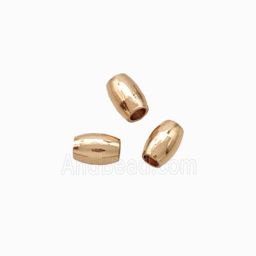 Copper Rice Beads Lt.gold Plated