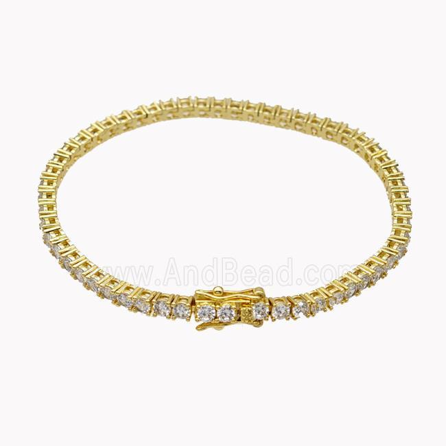 Copper Bracelet Pave Red Crystal Glass Gold Plated