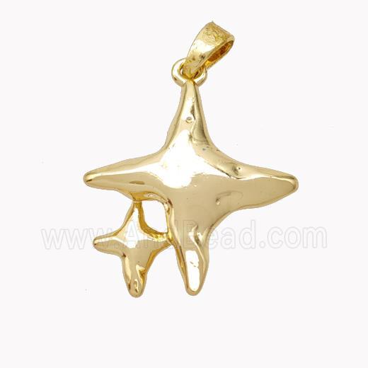 Copper Northstar Pendant Gold Plated