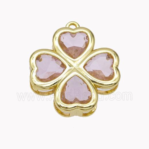 Crystal Glass Clover Pendant