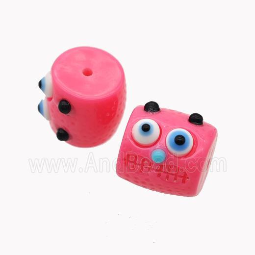 Pink Resin Monster Beads