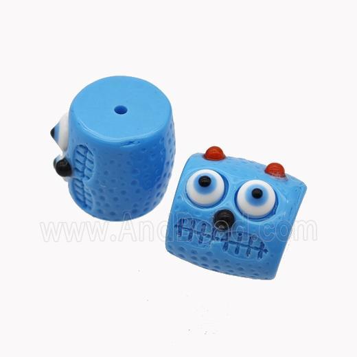 Blue Resin Monster Beads