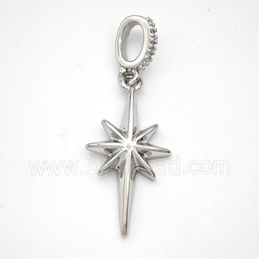 Copper Northstar Pendant Platinum Plated