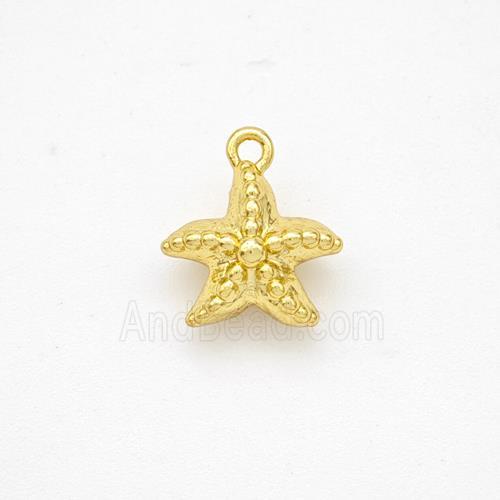 Copper Starfish Pendant Gold Plated