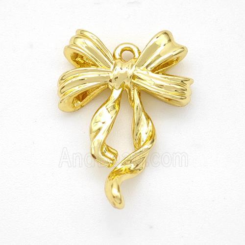 Copper Bowknot Pendant Gold Plated