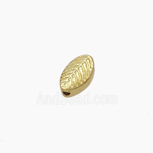 Copper Leaf Beads Gold Plated