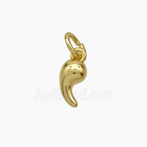 Copper Comma Pendant Gold Plated