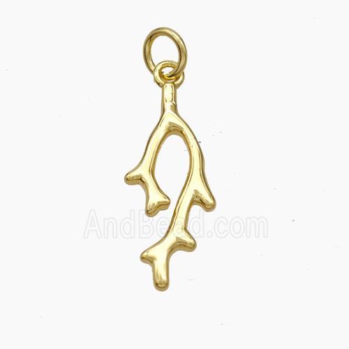 Copper Branch Pendant Gold Plated