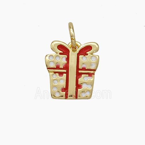 Christmas Gift Copper Pendant Enamel Gold Plated