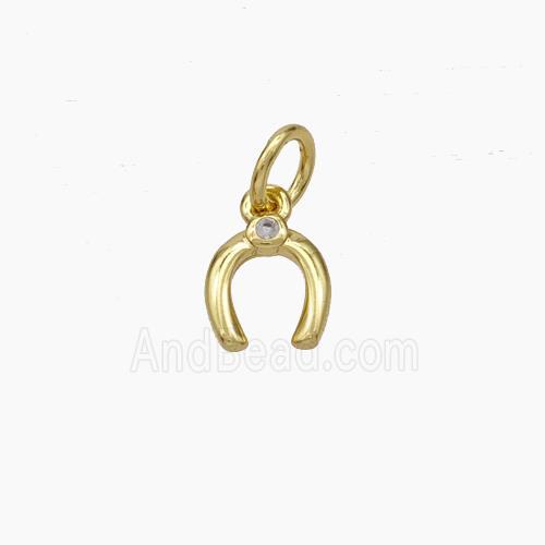 Copper Horseshoe Pendant Gold Plated