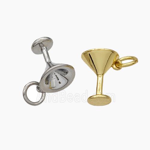 Wine Cup Charms Copper Pendant Mixed