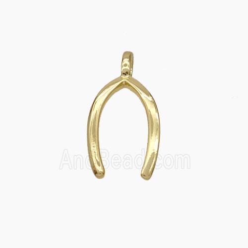 Copper Horseshoe Pendant Gold Plated