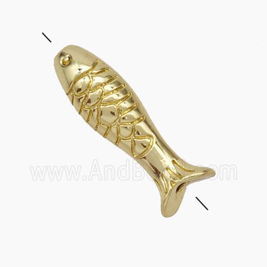 Copper Fish Beads Gold Plated