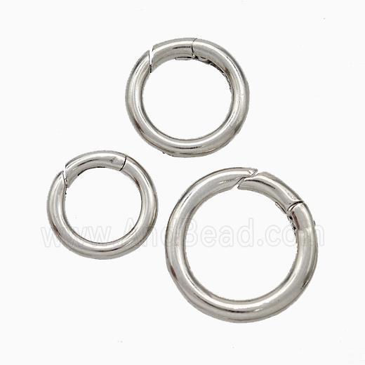 Copper Carabiner Clasp Circle Platinum Plated