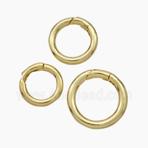 Copper Carabiner Clasp Circle Gold Plated