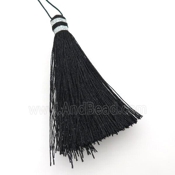 black Nylon wire tassel pendants
