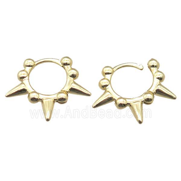 copper Hoop Earrings, gold plated