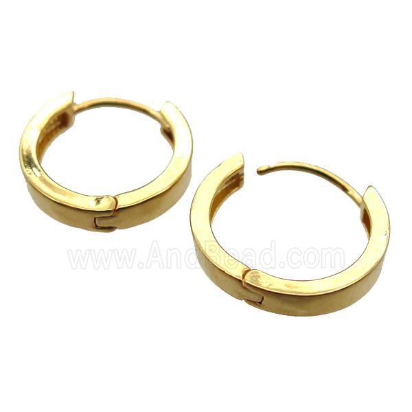 copper Hoop Earrings, gold plated
