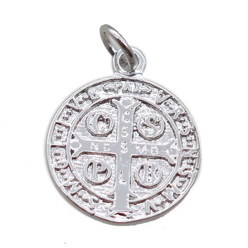 copper circle pendant, Jesus, platinum plated