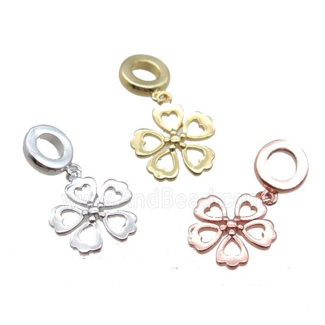 copper clover pendant, mixed color