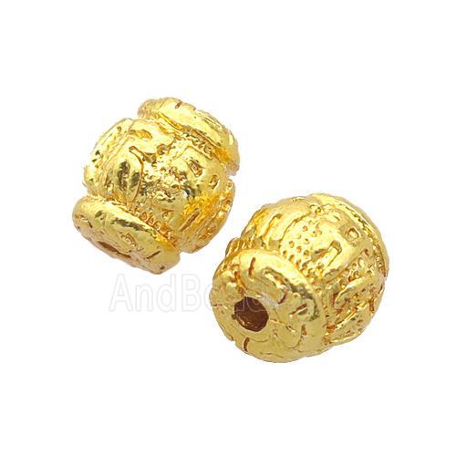 copper barrel beads, unfade, gold plated