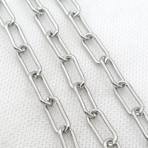 Copper Paperclip Chain Platinum Plated