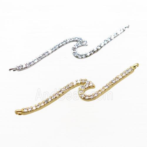 copper pendant pave zircon, mixed