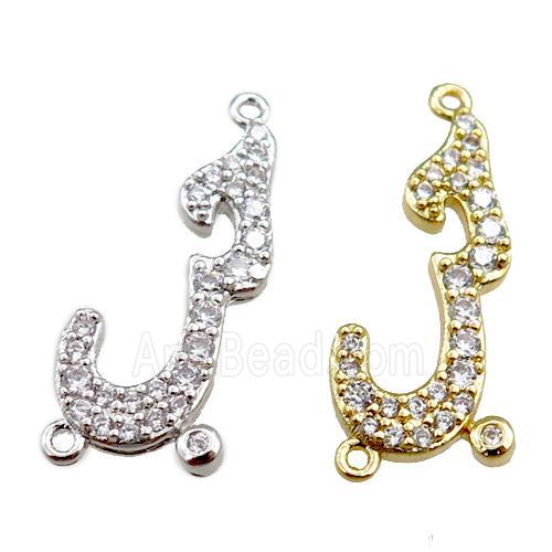 copper pendant pave zircon, mixed