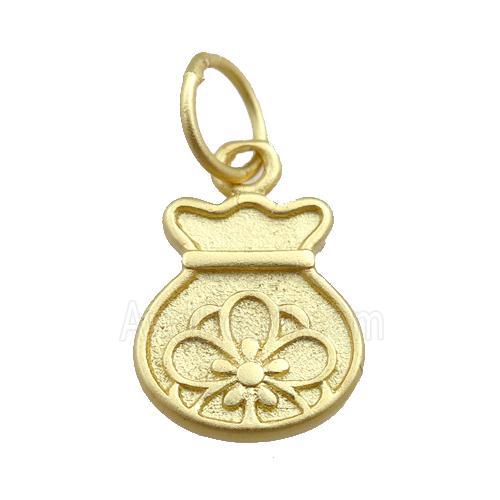 copper pendant, moneybag, duck gold