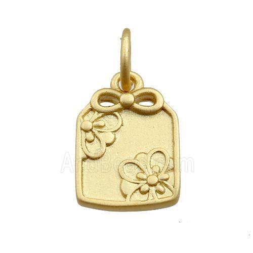 copper pendant, duck gold