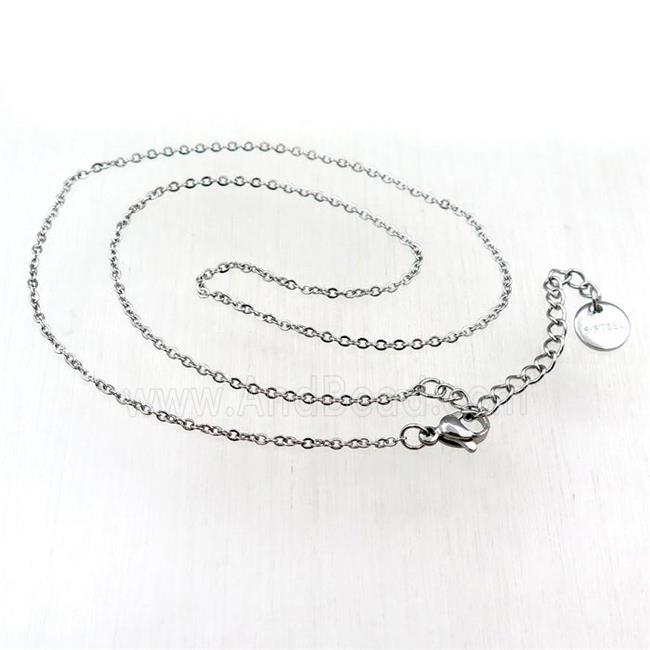 Stainless Steel necklace, platinum plated