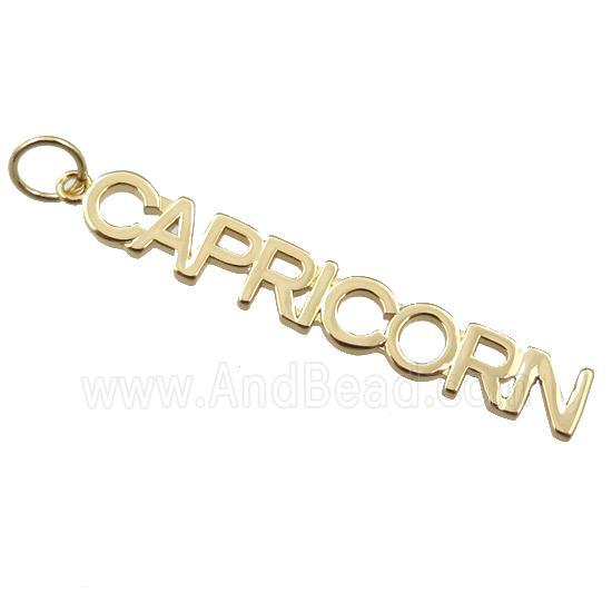 copper zodiac CAPRICORN pendant, gold plated