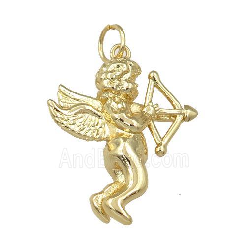 copper CUPID pendant, gold plated
