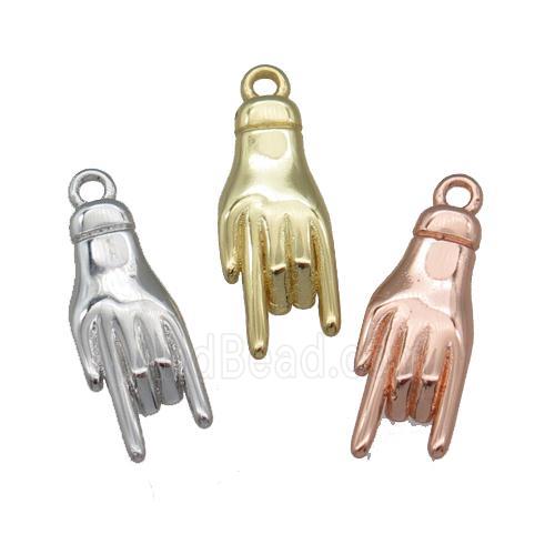 copper hand charm pendant, mixed