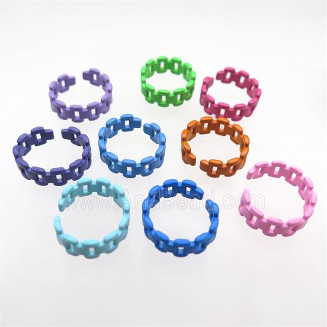 copper rings with lacquered, mix