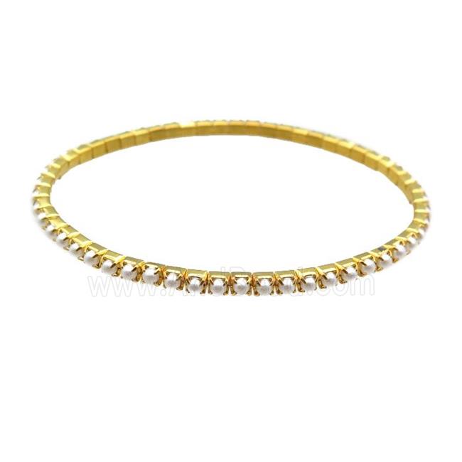 copper bangle, adjustable, gold plated